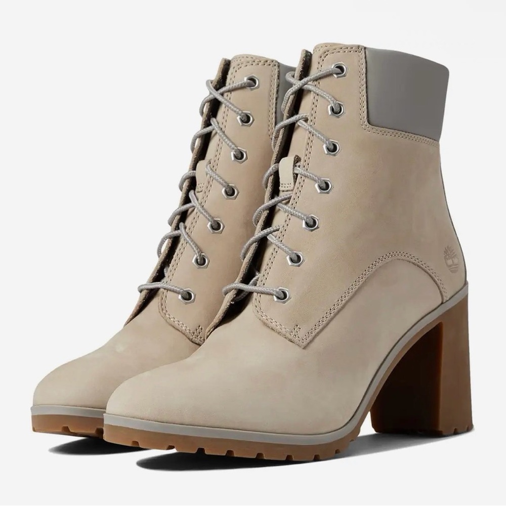 Timberland Allington 6 in boot light taupe nubuck mid lace up boots NWT 9 m/m - Picture 2 of 12